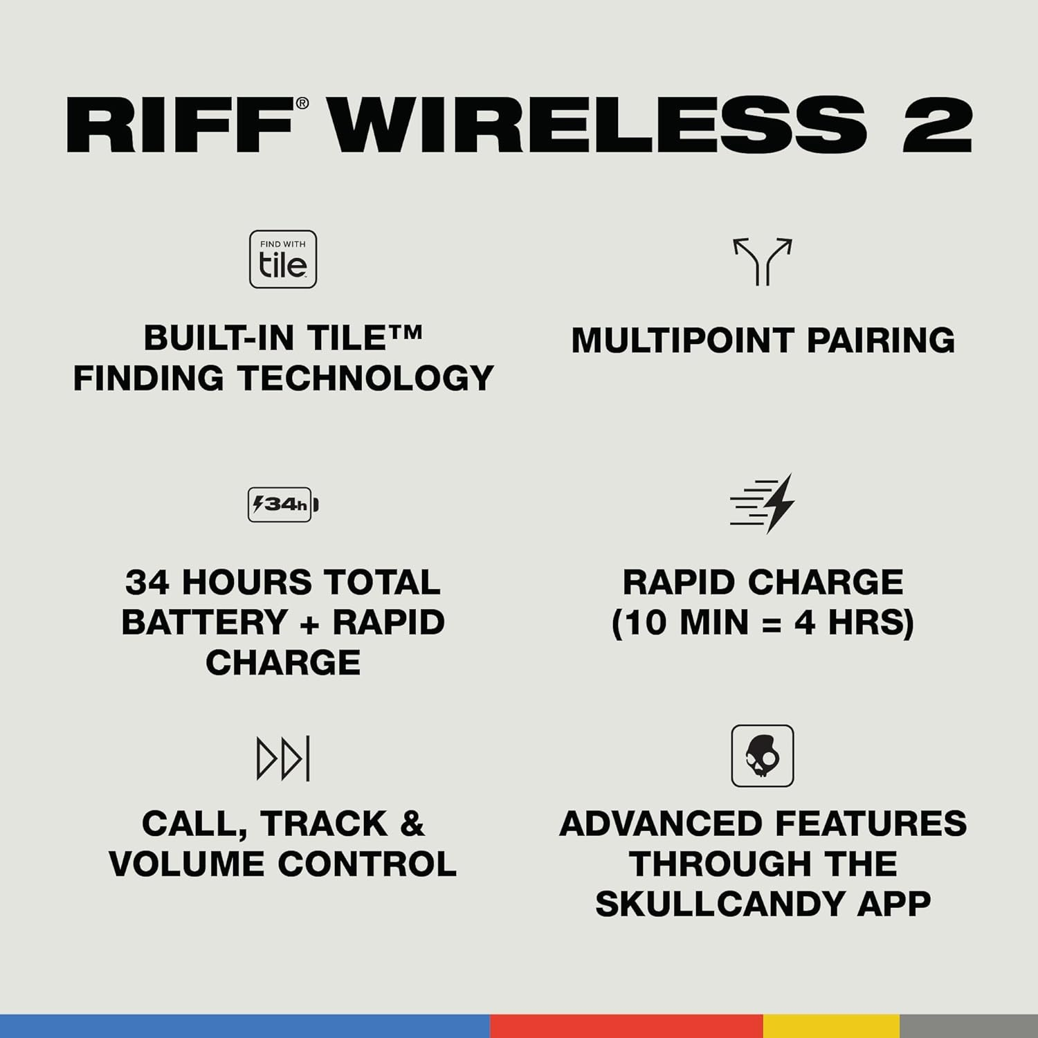 Skullcansy Riff Wireless 2 - Black Skullcansy Riff Wireless 2 - Black
